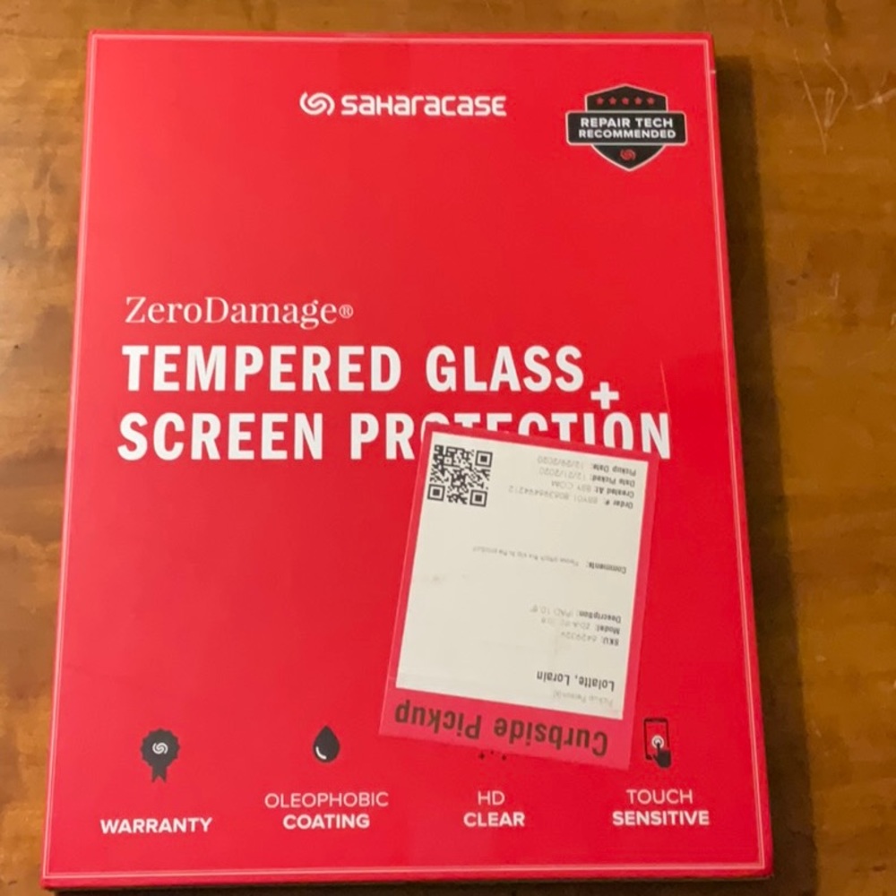 New NRFB Saharacase Zero Damage Tempered Glass & Screen Prot for IPad Air
